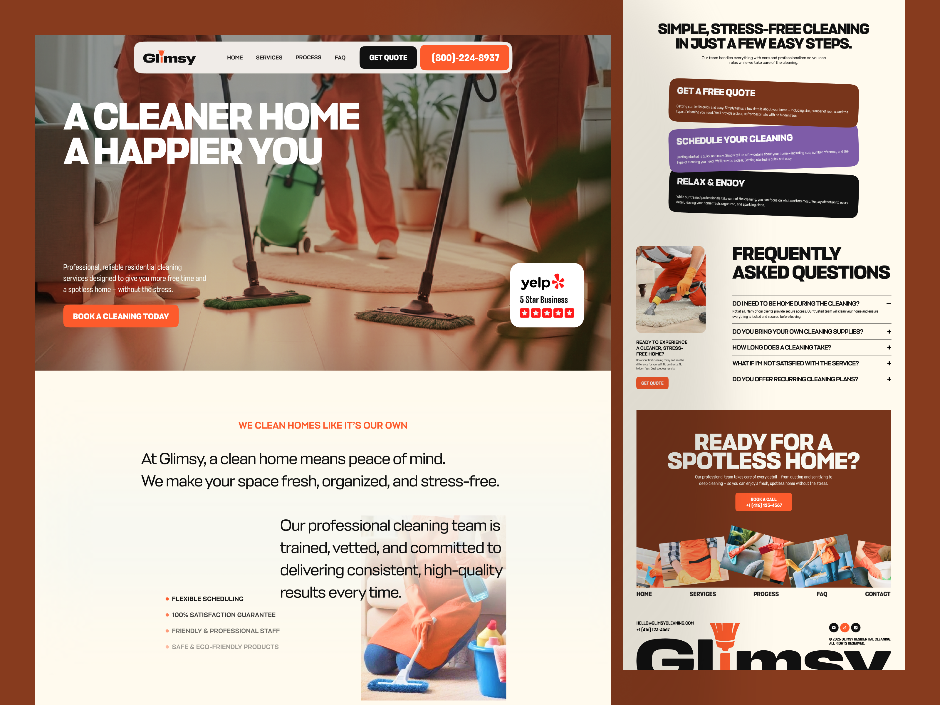Cleaning services website design