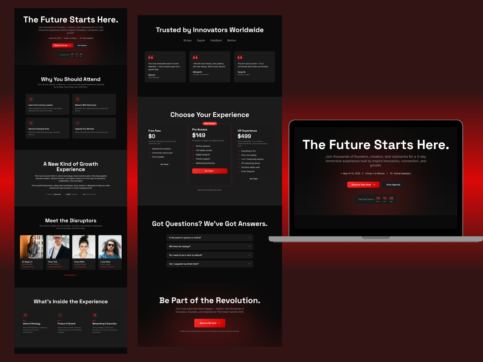 Events and conferences website design