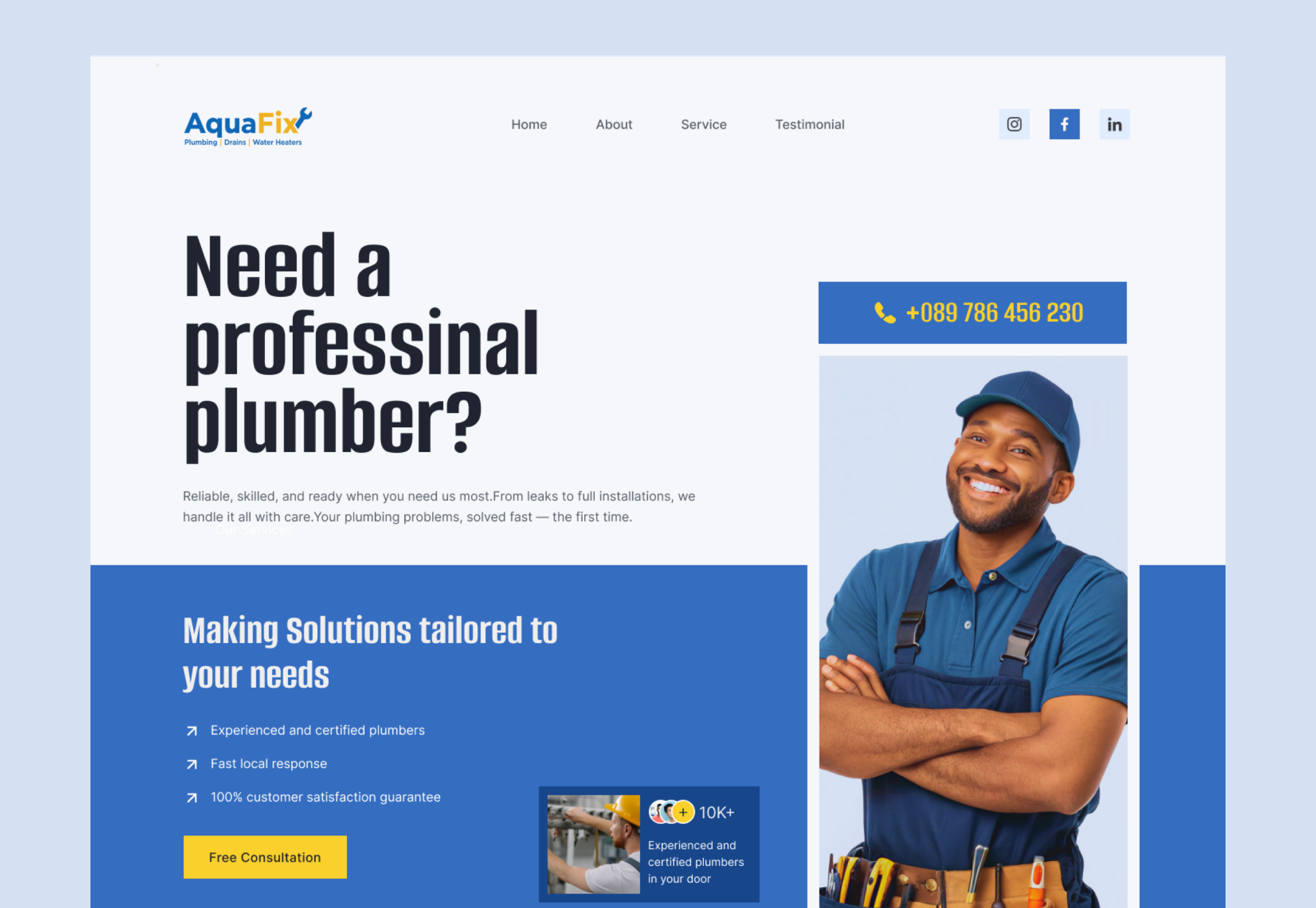 Plumbing website design