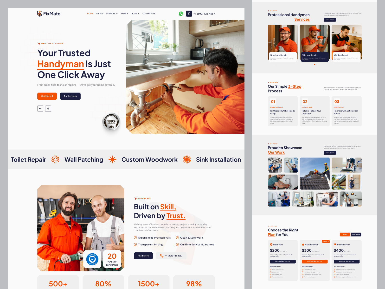 Handyman services website design